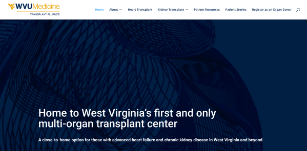 WVU Medicine Transplant Alliance Web Content sample